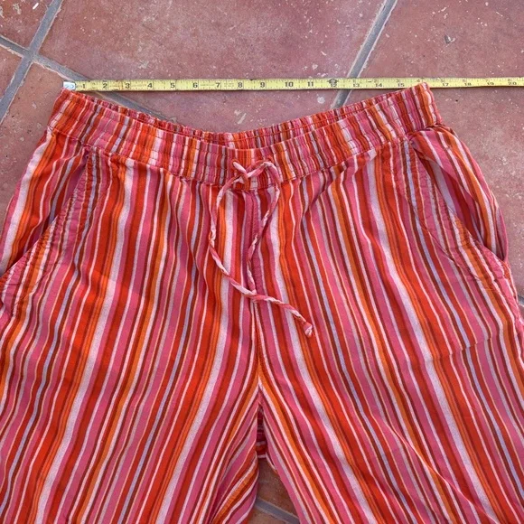 Free People Saylor Stripe Shorts Size L Mango Combo - Picture 6 of 7